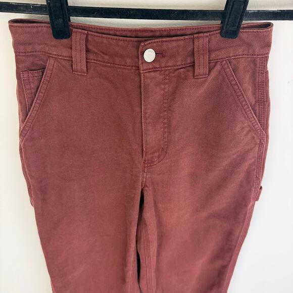 Aritzia TNA Womens Greenwich High Waisted Utility Carpenter Warm Umber Pants 0 - Picture 3 of 11